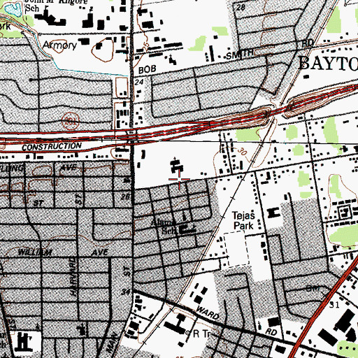Topographic Map of Northside Baptist Church, TX
