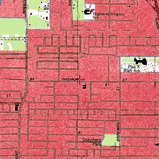 Topographic Map of Northwest Community Baptist Church, TX