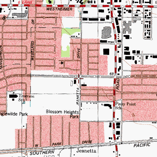 Topographic Map of Pilgrim Rest Missionary Baptist Church, TX