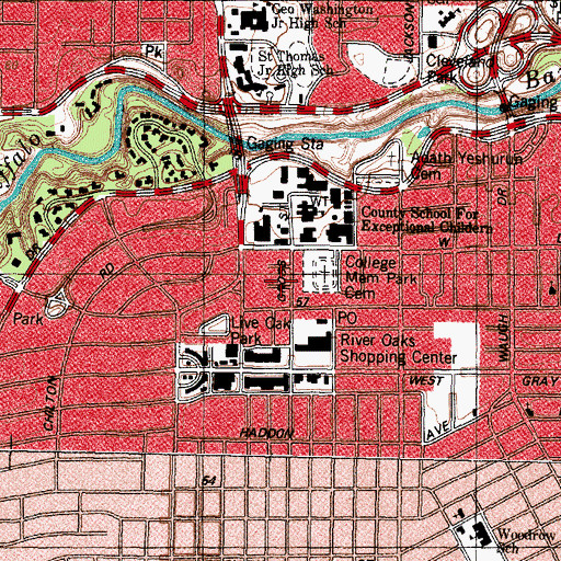 Topographic Map of Nazarene Missionary Baptist Church, TX