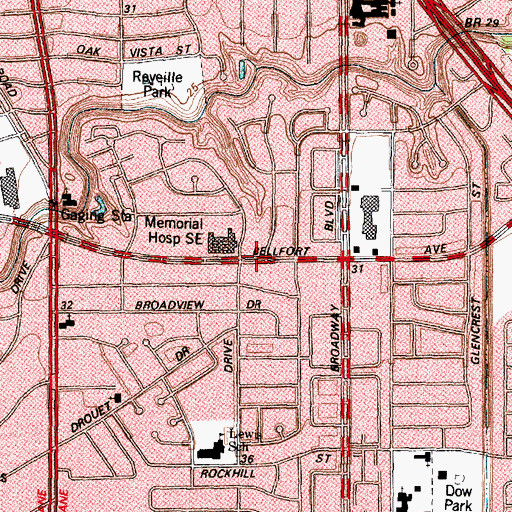 Topographic Map of New Beginning Baptist Church, TX