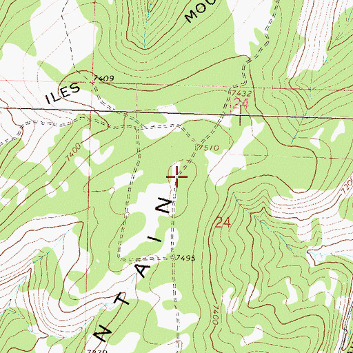 Topographic Map of Iles Mountain, CO