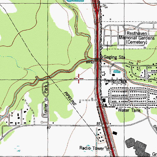 Topographic Map of New Covenant Baptist Church, TX