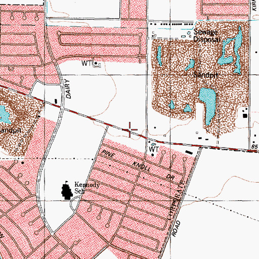 Topographic Map of New Day Missonary Baptist Church, TX