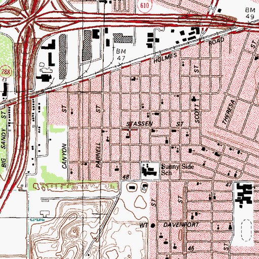 Topographic Map of New Hope Baptist Church, TX