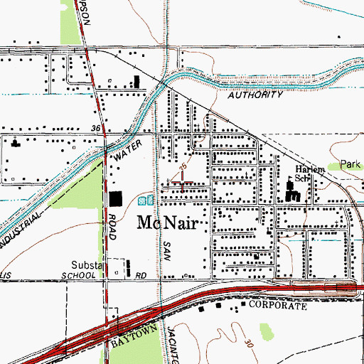 Topographic Map of New Hope Missionary Baptist Church, TX