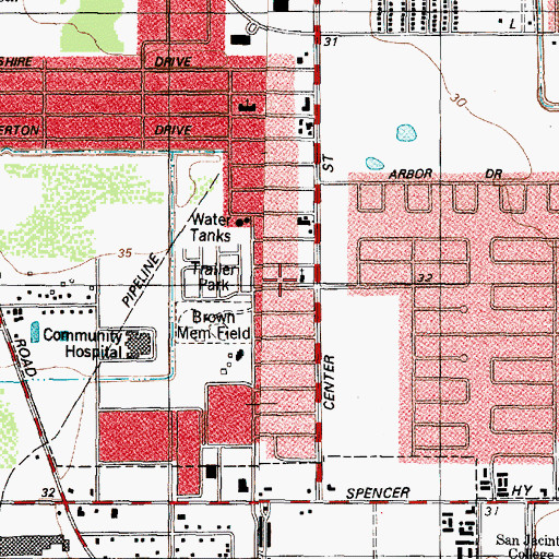 Topographic Map of New Hope Missionary Baptist Church, TX