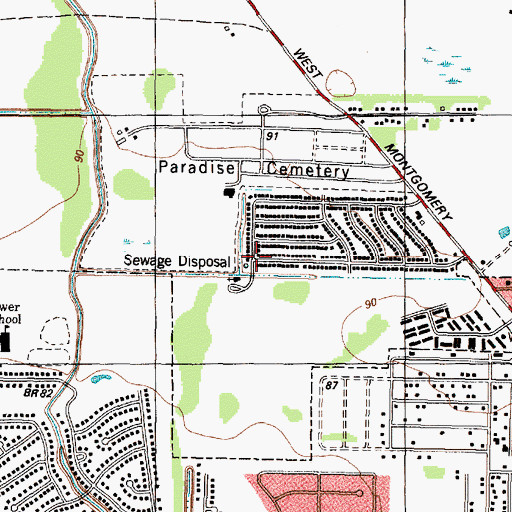 Topographic Map of New Jerusalem Missionary Baptist Church, TX