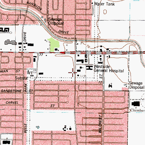 Topographic Map of New Life Chinese Baptist Church, TX