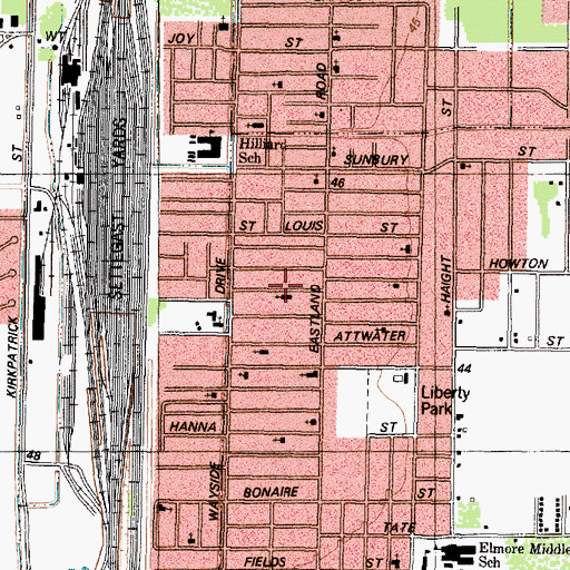 Topographic Map of New Life Missionary Baptist Church, TX
