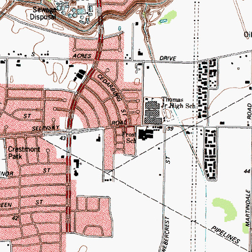 Topographic Map of New Mount Pilgrim Baptist Church, TX