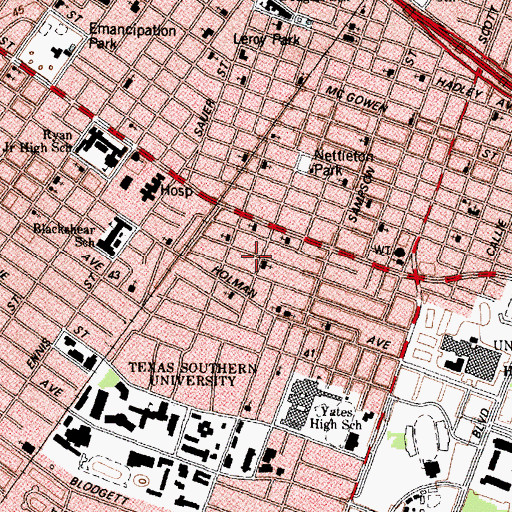 Topographic Map of New Providence Missionary Baptist Church, TX