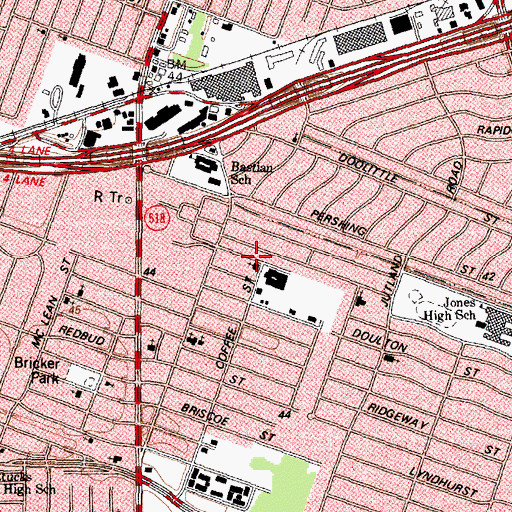 Topographic Map of New Revelations Missionary Baptist Church, TX