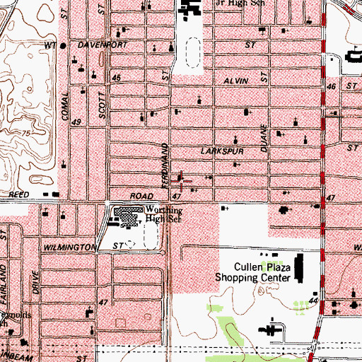 Topographic Map of Mount Ararat Baptist Church, TX