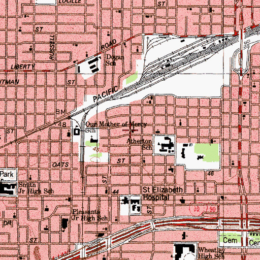 Topographic Map of Mount Ararat Baptist Church, TX