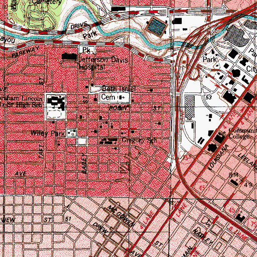 Topographic Map of Mount Carmel Baptist Church, TX