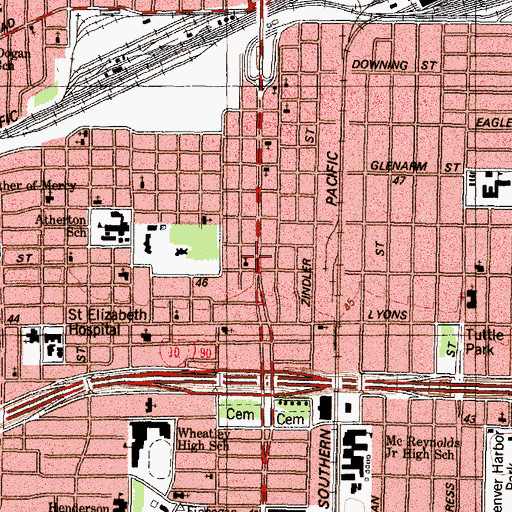 Topographic Map of Mount Horem Baptist Church, TX