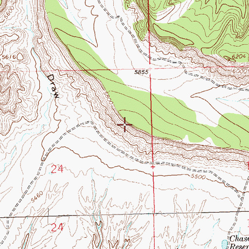 Topographic Map of Coal Oil Rim, CO
