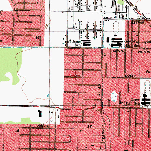 Topographic Map of Mount Pilgrim Rest Baptist Church, TX