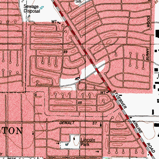 Topographic Map of Mount Pisgah Baptist Church, TX