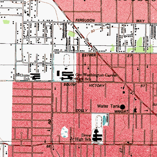 Topographic Map of Mount Zenora Missionary Baptist Church, TX