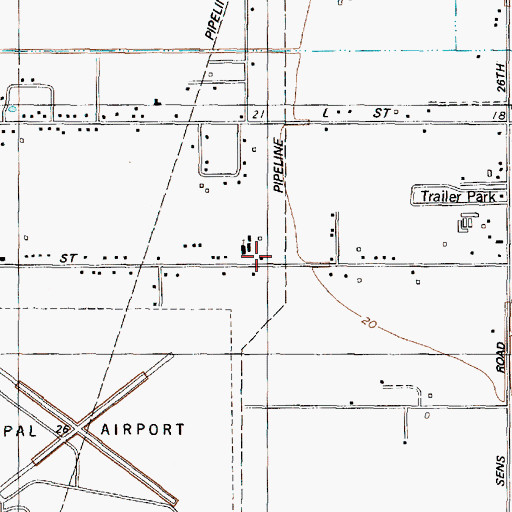 Topographic Map of Lomax Baptist Church, TX