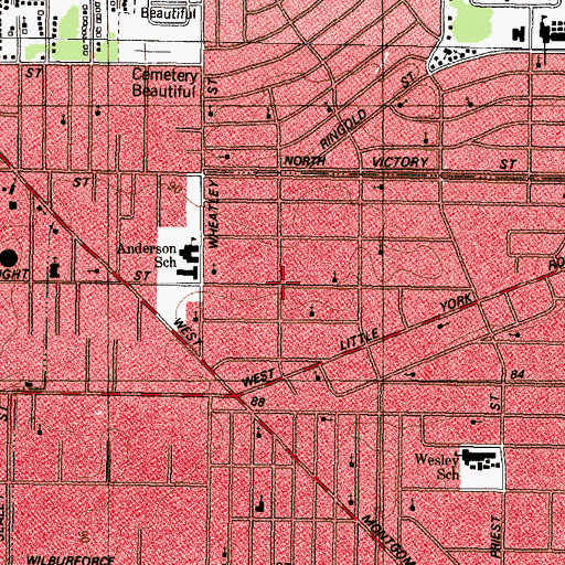 Topographic Map of Macedonia Missionary Baptist Church, TX