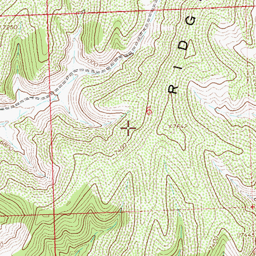 Topographic Map of Dick Ridge, CO