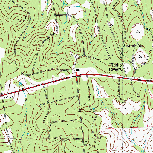 Topographic Map of Holy Spirit Episcopal Church, TX