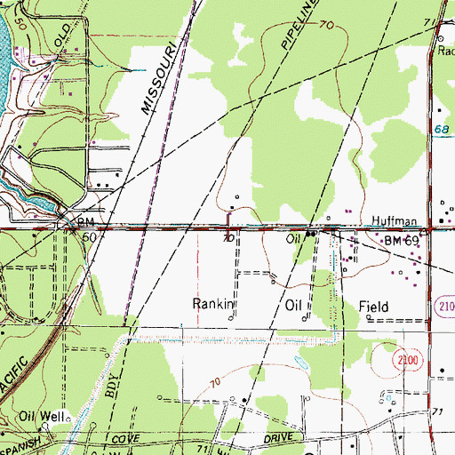 Topographic Map of Vine Life Fellowship Church, TX