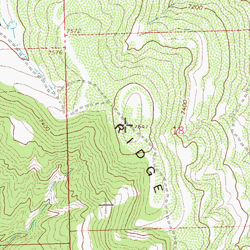 Topographic Map of Big Ridge, CO