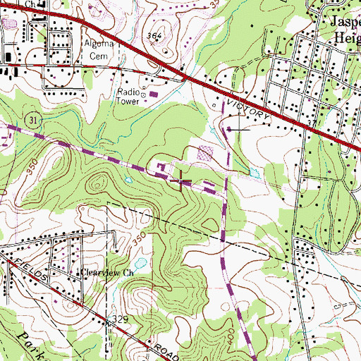 Topographic Map of Church of Christ Eastern Hills, TX