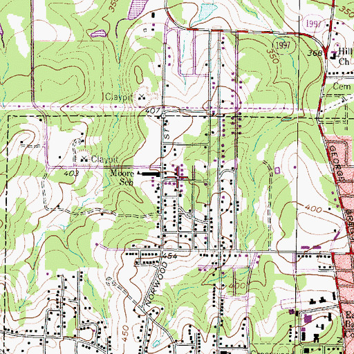 Topographic Map of Holy Temple Church of God in Christ, TX