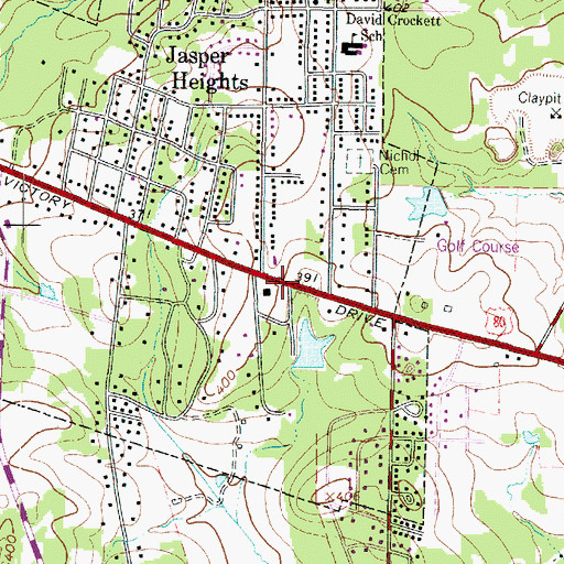 Topographic Map of Victory Drive Church of God in Christ, TX