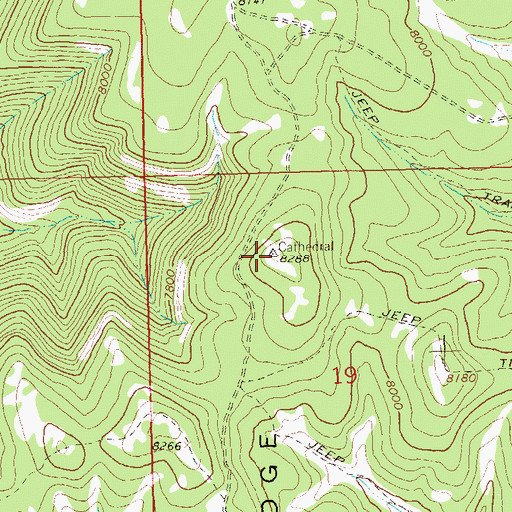 Topographic Map of Calamity Ridge, CO
