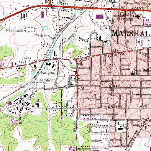 Topographic Map of Word of Life Bible Fellowship Church, TX