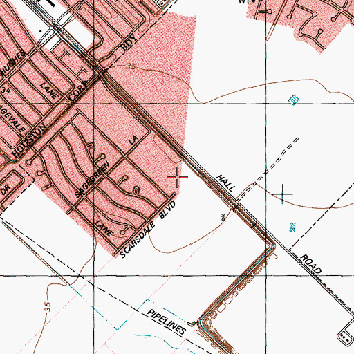 Topographic Map of Covenant Church, TX