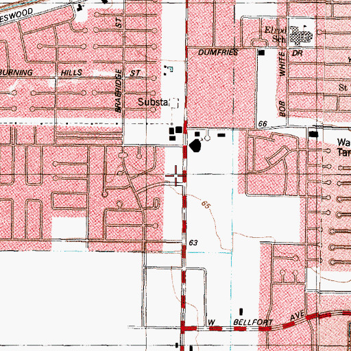 Topographic Map of Emmanuel Church, TX