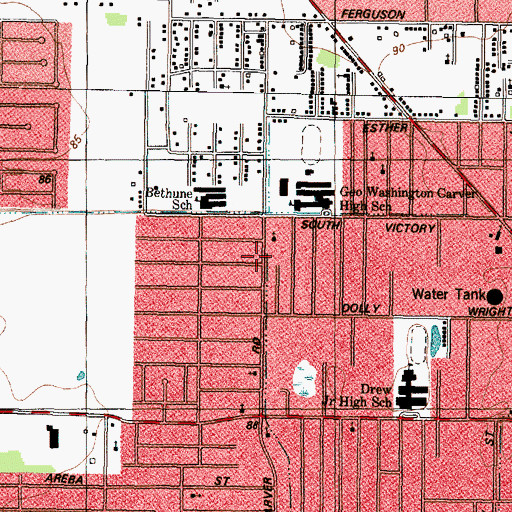 Topographic Map of Holiness Church of Jesus Christ, TX