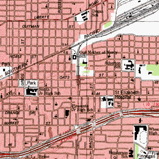 Topographic Map of Holy Light Cogic Church, TX