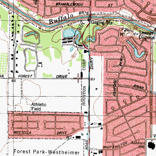 Topographic Map of Kainos Community Church, TX