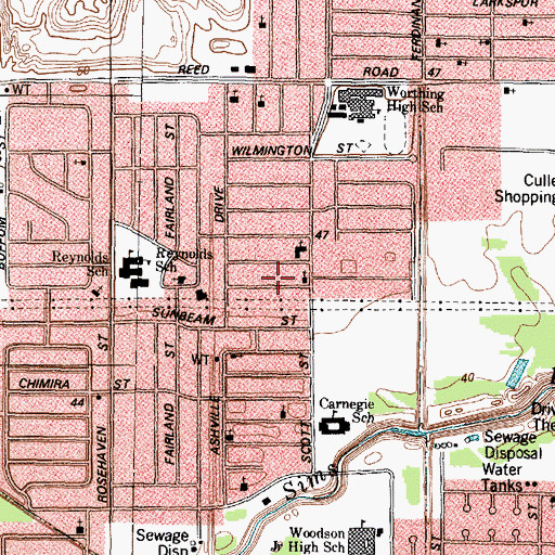 Topographic Map of Lord Jesus Christ Holiness Church, TX