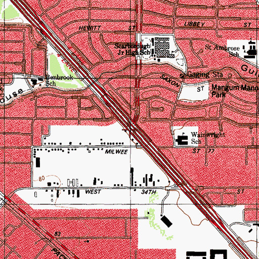 Topographic Map of New Covenant Church of Jesus Christ, TX