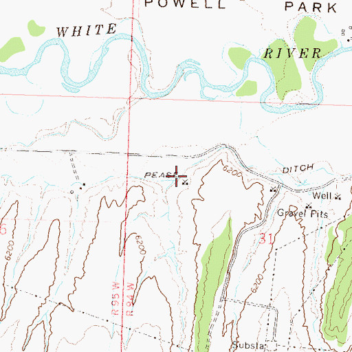 Topographic Map of Pease Ditch, CO