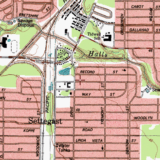 Topographic Map of North East Community Church, TX