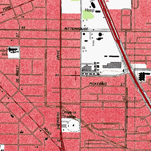 Topographic Map of Operation Reach Christ Community Fellowship Church, TX