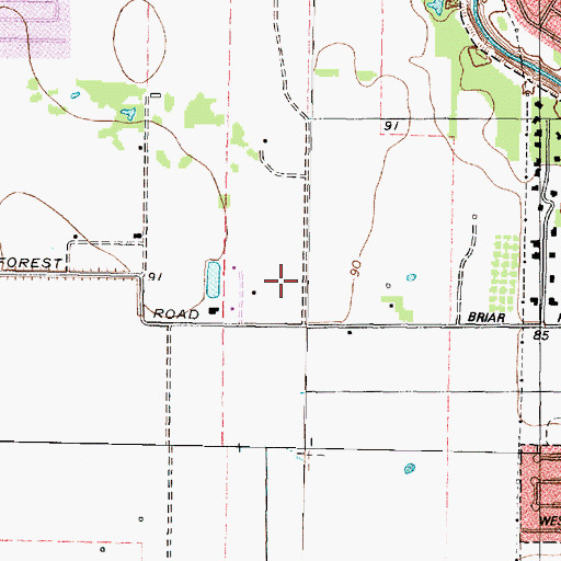 Topographic Map of Parkway Fellowship Church, TX