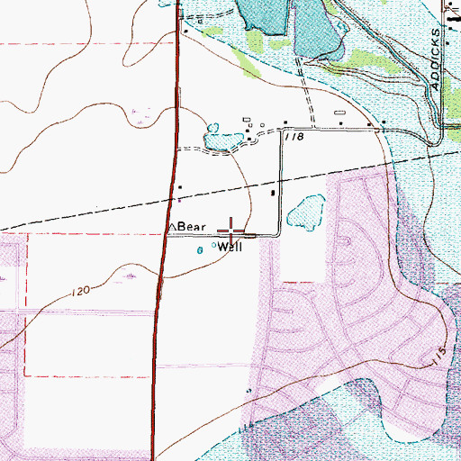 Topographic Map of Peace Community Church, TX