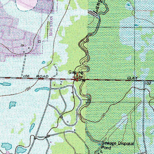 Topographic Map of Radiant Life Fellowship Church, TX
