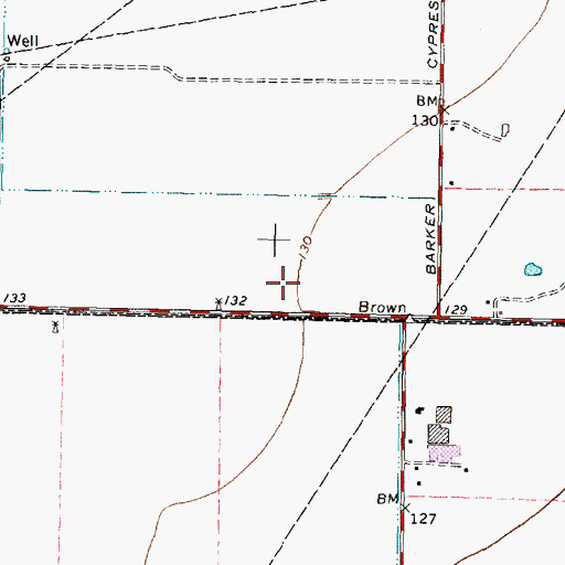 Topographic Map of Saint Matthias Church, TX